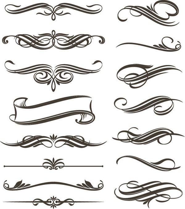 filigree clip art continue reading set of floral elements for
