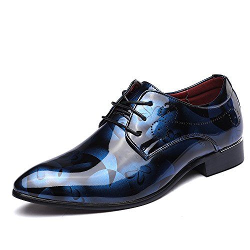 joyto zapatos oxford hombre, cuero cordones vestir derby calzado