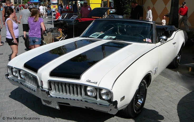 1969 Oldsmobile Cutlass S. 3/4 front view. Downtown Disney