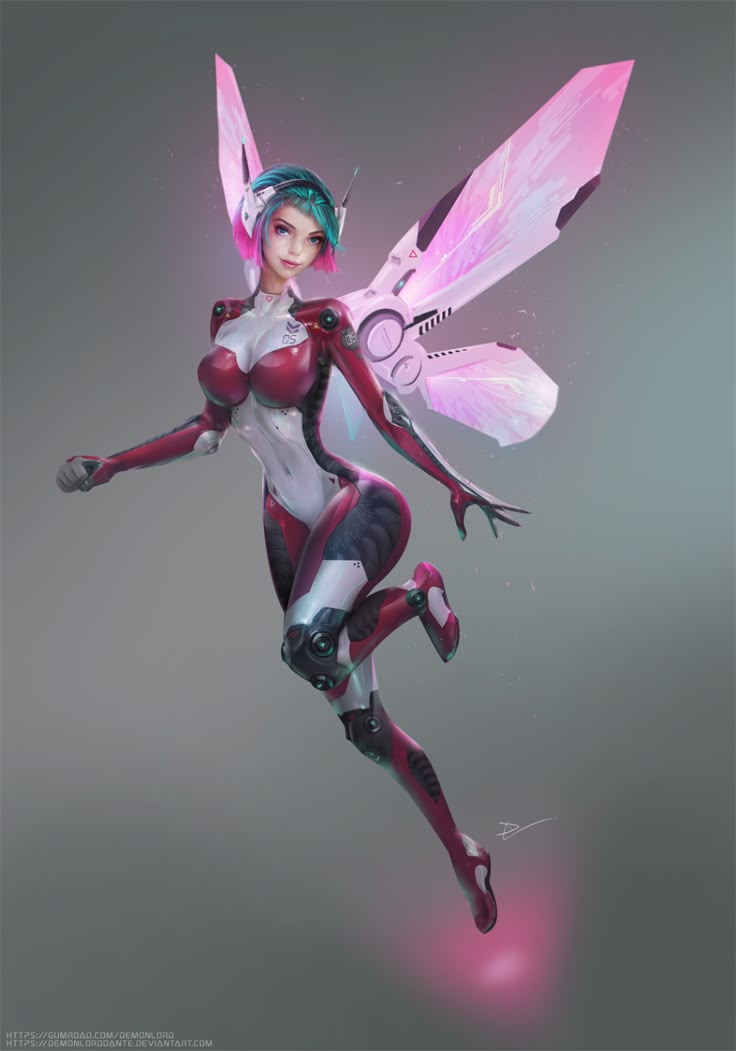 Cyber-Fairy Concept Commissioned artwork!! by DemonLordDante on