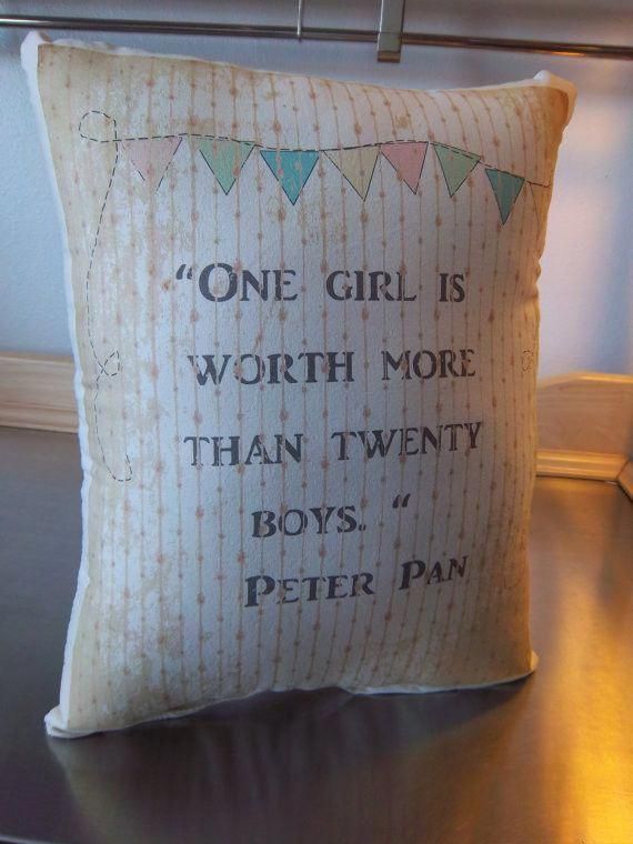 Wendy pillow Peter Pan nursery decor Peter Pan pillow baby boy throw pillow