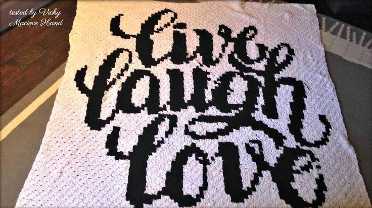 Live Laugh Love Afghan, C2C Crochet Pattern C2c crochet, Crochet Live Laugh Love Afghan, C2C Crochet Pattern C2c crochet, Crochet