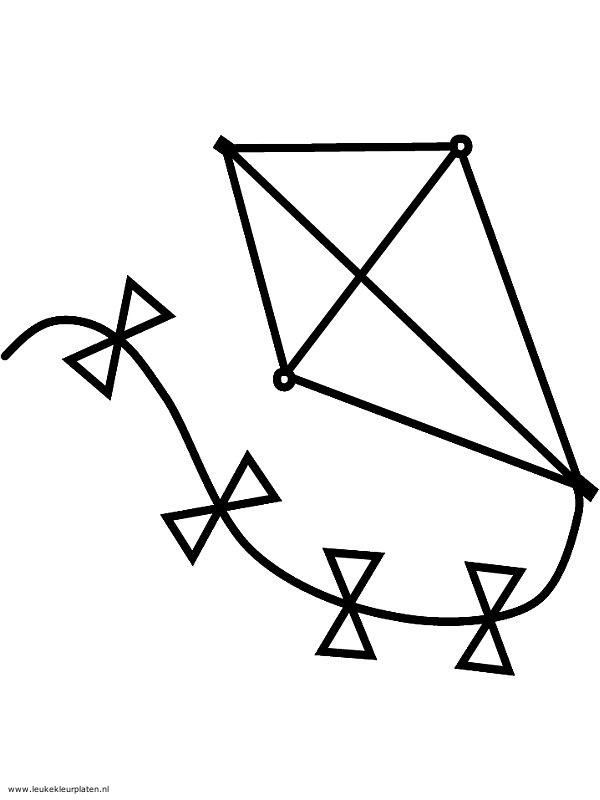 Kite Template Dragon Coloring Page Alltoys For