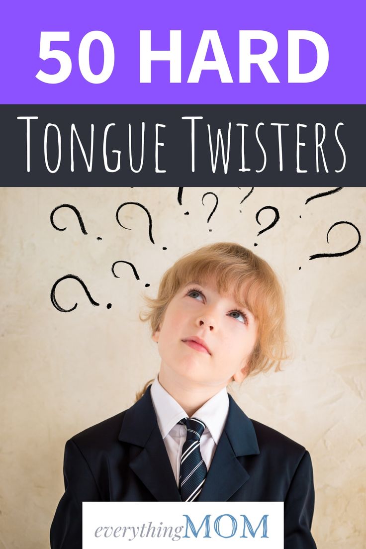 50 Hard Tongue Twisters to Try and Say | Tounge twisters, Tongue