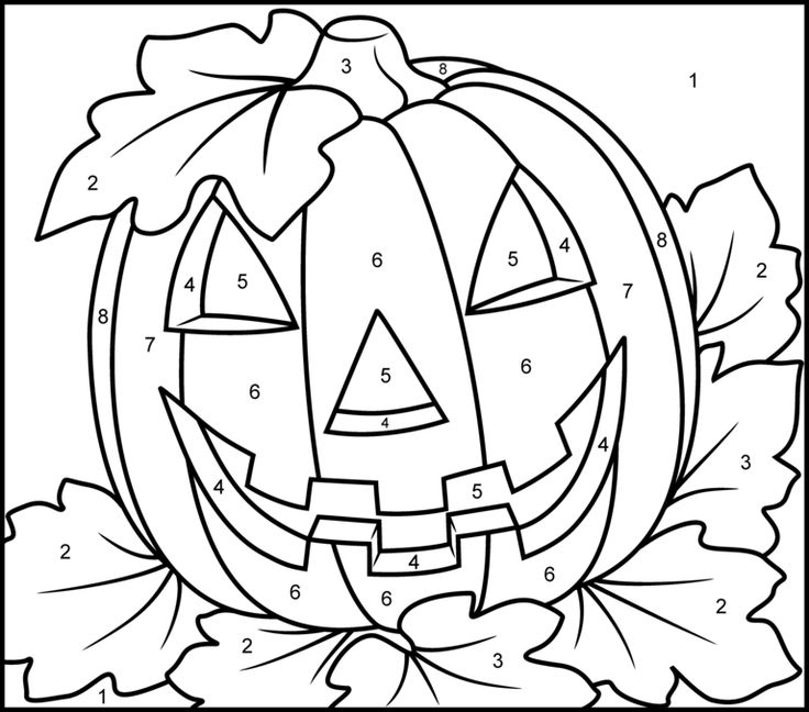 fall color by number coloring pages - photo #33