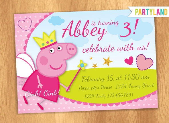 Peppa Pig Personalized Birthday Invitation By Partyland Peppa Pig Personalized Birthday Invitation By Partyland Invitations