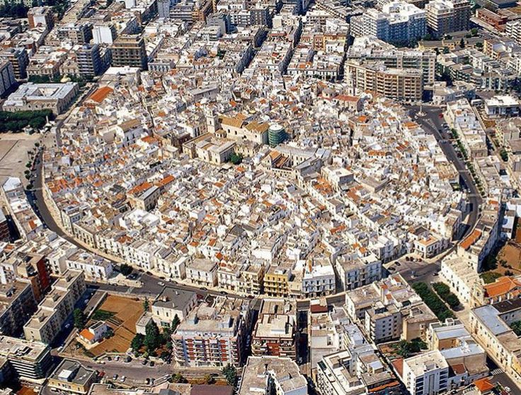 aerial view putignano italy