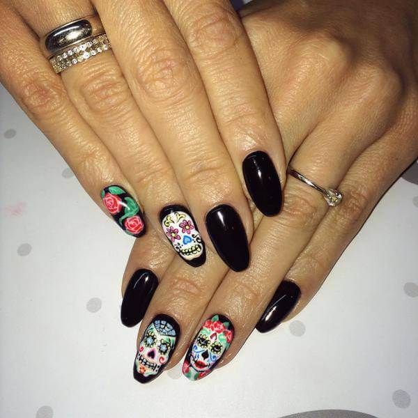 24 Best Sugar Skull Nail Art Designs Images On Pinterest Skull Best Sugar Skull Nail Art Designs for 2017 - Styles Art - 24 Best Sugar Skull Nail Art Designs Images On Pinterest Skull
