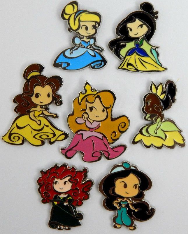 Princess Disney Pin Cute Stylized Princesses Ariel