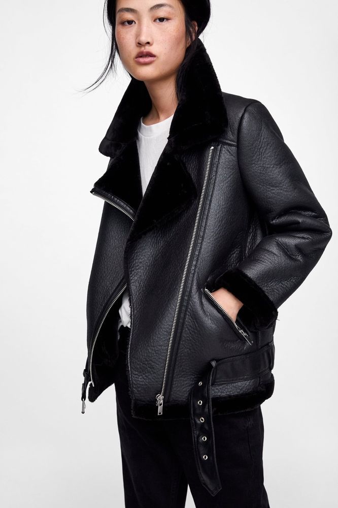 Pin On Fashion And Clothes - Zara Faux Leather Shearling Jacket Pin On Fashion And Clothes - Zara Faux Leather Shearling Jacket
