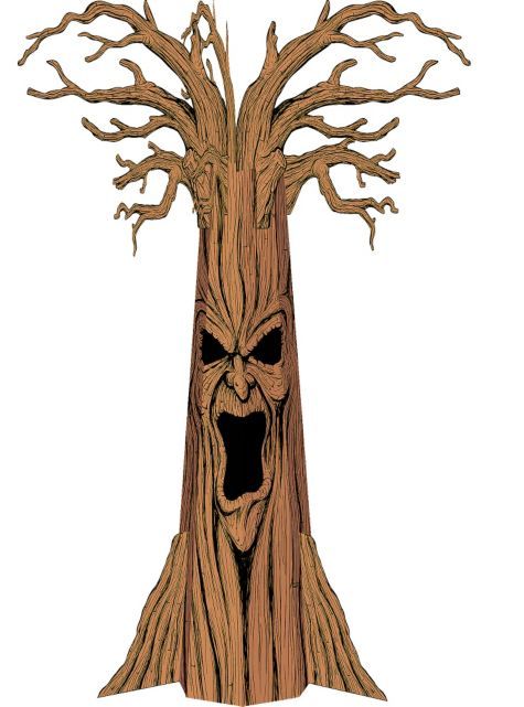 haunted tree cardboard cutout party cityand has dimensional branches