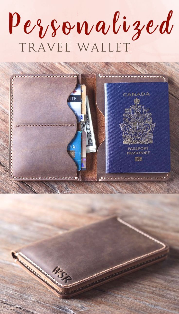 I love this handmade leather passport wallet I found at JooJoobs. You can get it...