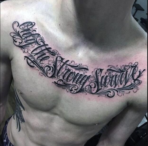 Tattoo Font Ideas For Men Chest Tattoo Men Chest Piece Tattoos Tattoos For Guys