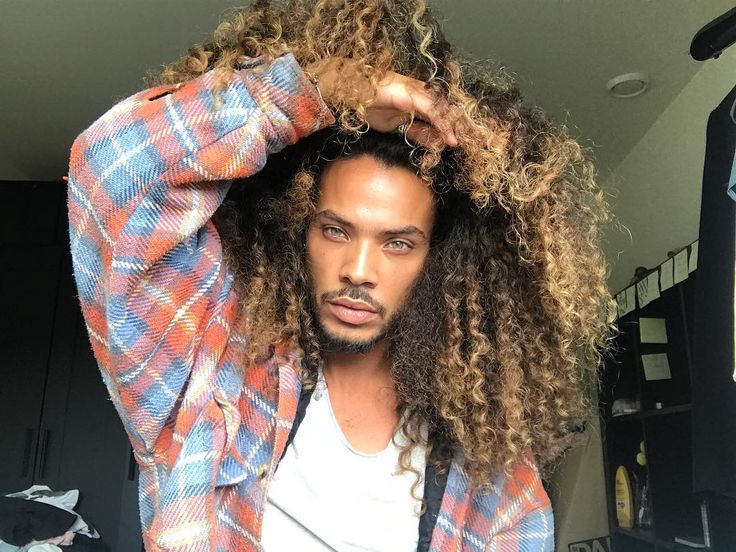 Curly dick shower long hair