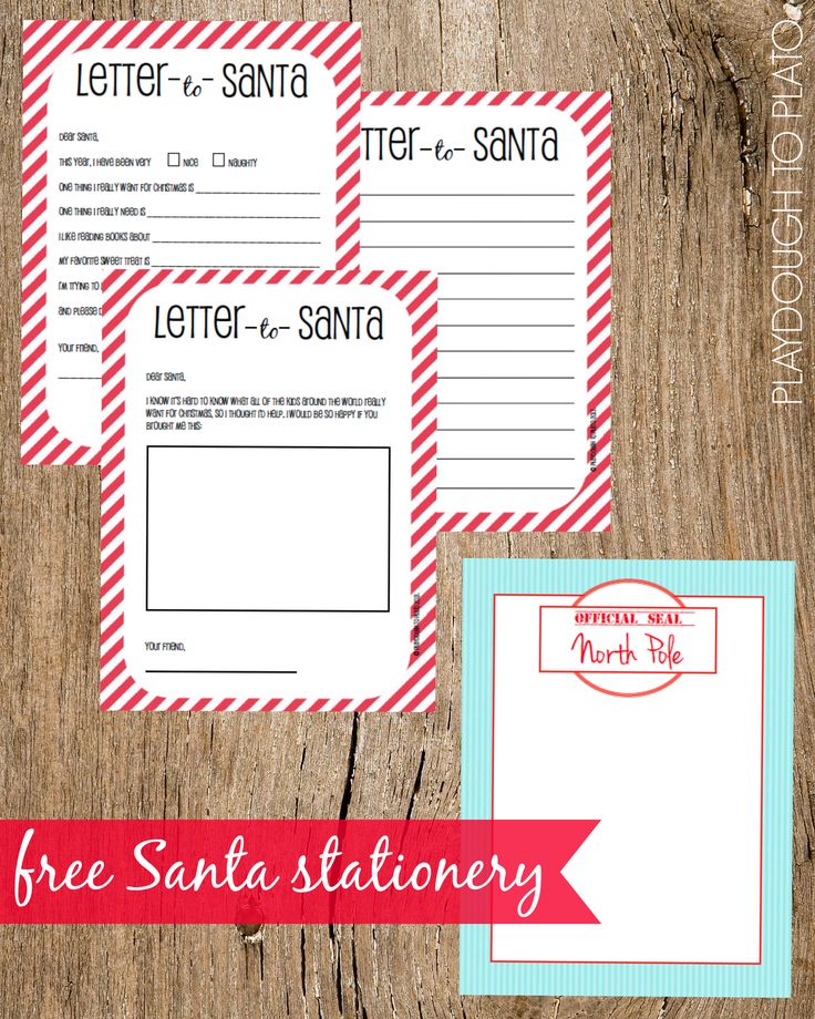 Activity for ages 3 to 8. This free printable Santa stationery is an easy way to make kids’ wish lists more of a keepsake and the North Pole letterhead is an official way to post Santa’s reply letter. It’s the perfect compliment to our popular Christmas Activity Pack! I included three different versions of stationery to ensure …