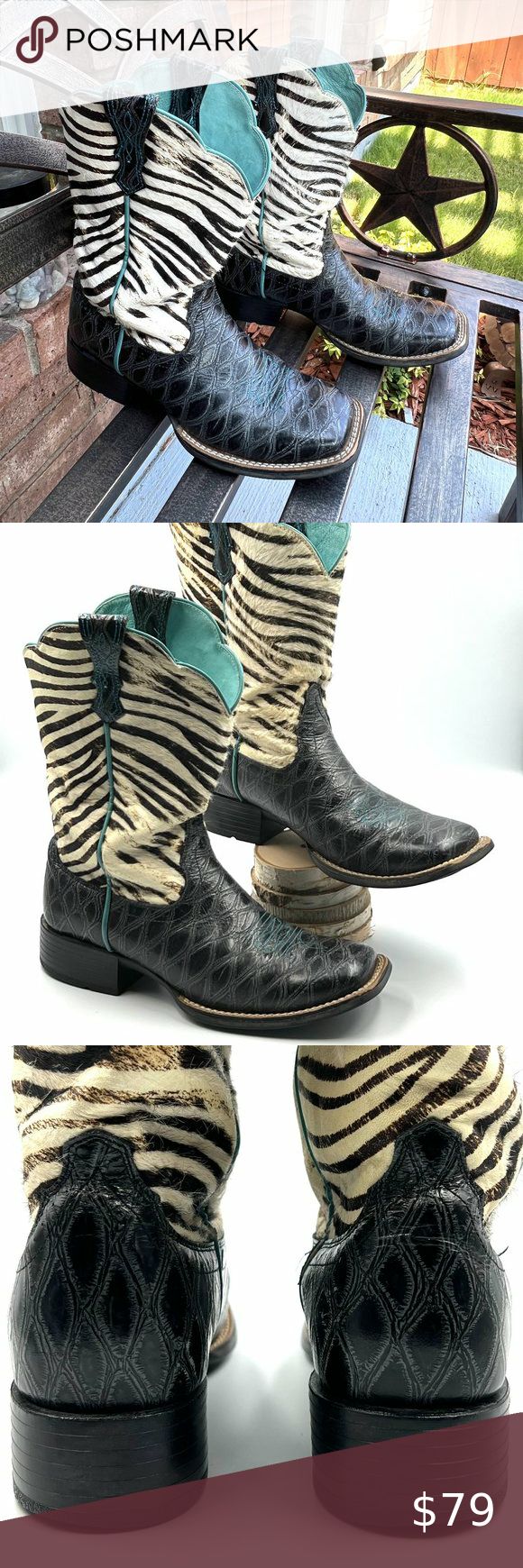 Ariat zebra cheap boots