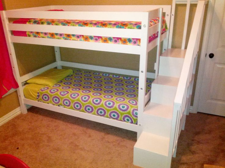 Classic Bunk Bed With Sweet Pea Stairs Diy Beds Storage Diy Bunk Bed Beds With Stairs, Do It Yourself Bunk Beds