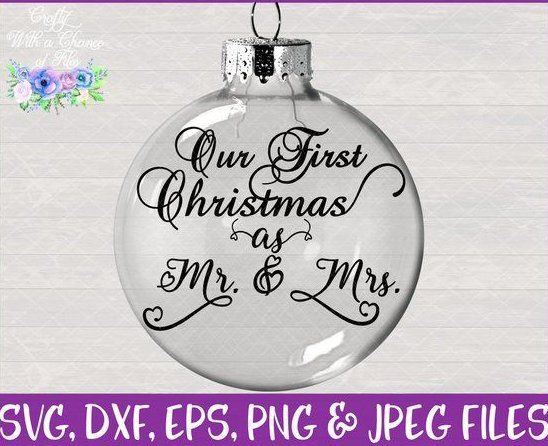 Download Our First Christmas Svg Wedding Ornament Design Etsy #usa ...