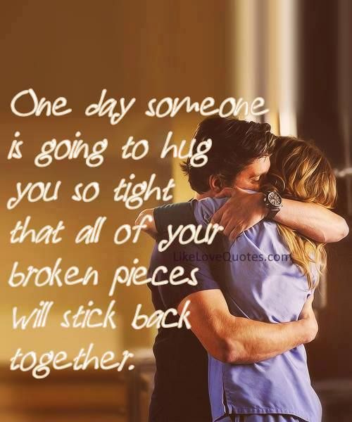 A tight hug means dating