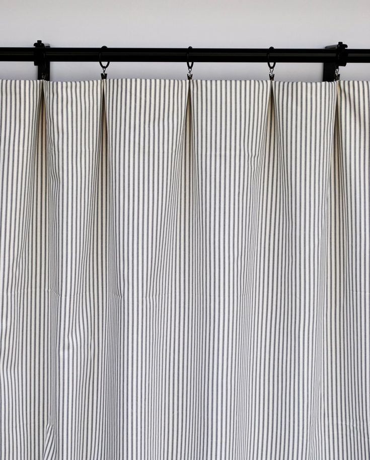 Magnolia Curtains Pin Striped Blue Grey Brown In 2021 Stripe Living Room Charcoal Magnolia Curtains Pin Striped, Striped Nautical Curtains