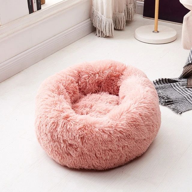 Luxury Pet Bed Donut Shaped Plush Cushion Puppy Mats Atom Oracle Plush Pet Bed Soft Dog Beds Cuddle Bed