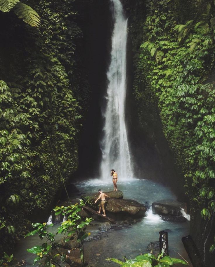 Leke Leke Waterfall is a hidden waterfall in Tabanan, Bali, #Indonesia