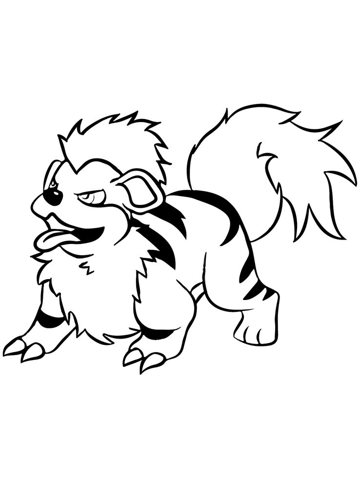 Growlithe Coloring pages Pokemon - 8b8247a9fbc3f8e8364ff4b0553d714d