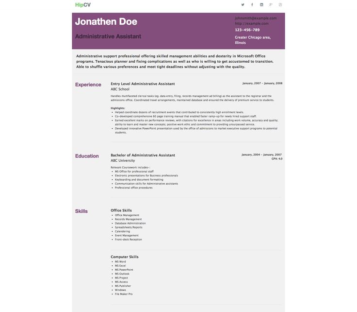 40 best HipCv Resume Examples images on Pinterest Author - celebrity personal assistant resume 40 best HipCv Resume Examples images on Pinterest Author - celebrity personal assistant resume