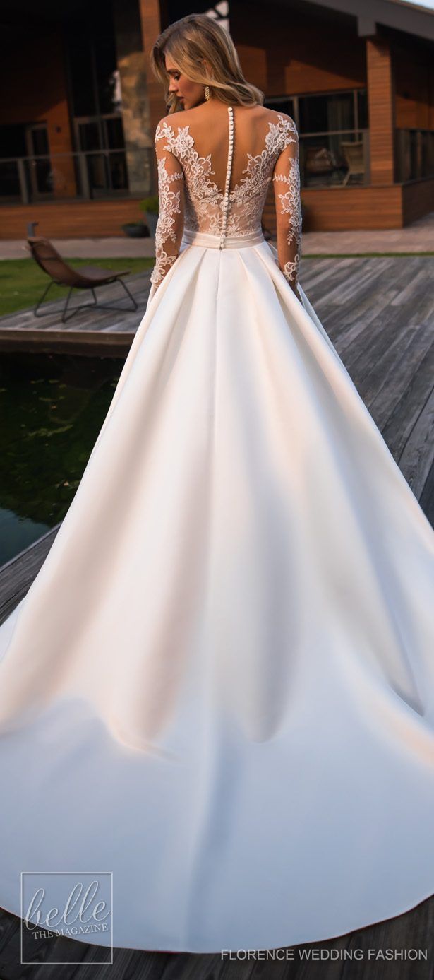Satin Princess Wedding Dresses Belle