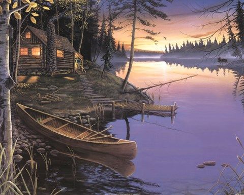 canoe cabin by ervin molnar cabin art canoe art canoe cabin by ervin molnar cabin art canoe art
