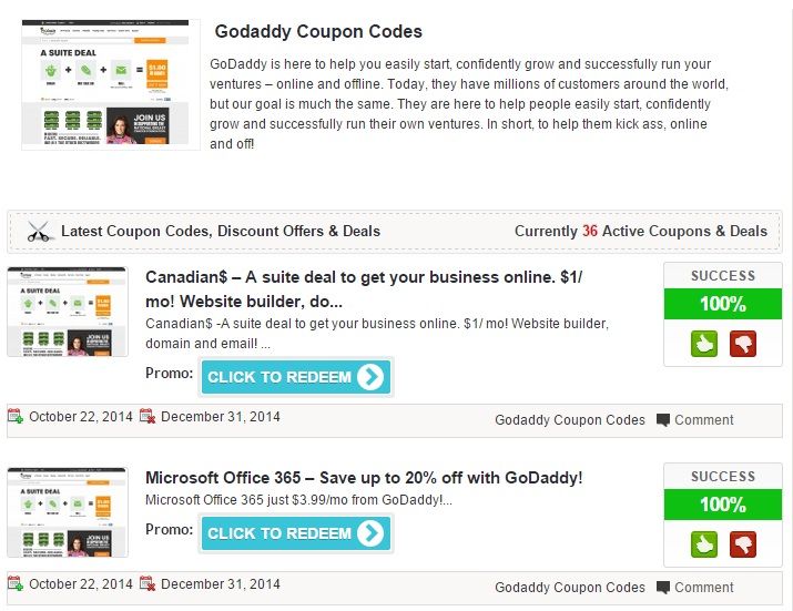 Godaddy search engine visibility coupon