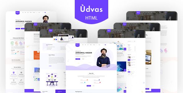 udvas personal portfolio html template udvas is a trendy word website templates free
