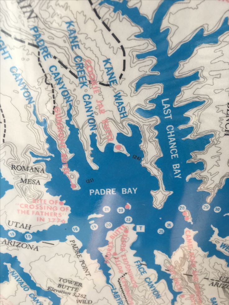 Lake Powell map Lake powell map, Lake powell, Map