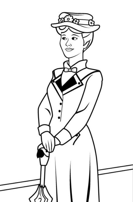 Kids-n-fun | 17 coloring pages of Mary Poppins | SVG Files | Mary