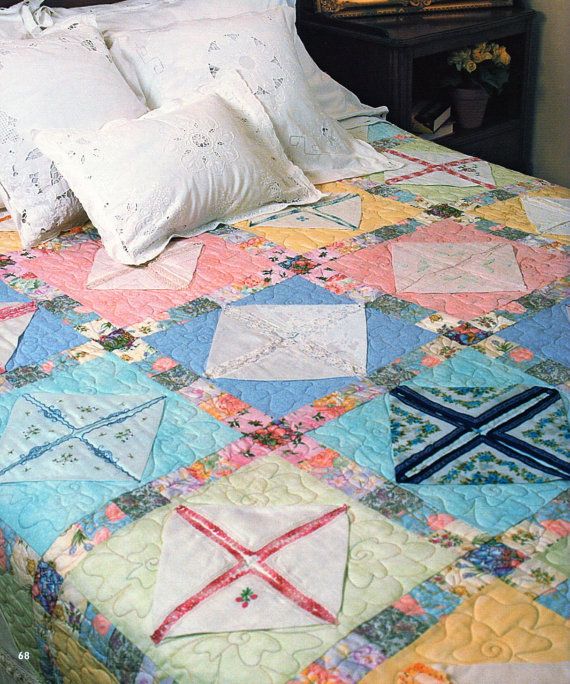 162 best Quilting with Vintage Linens images on Pinterest Vintage linen, Vintage handkerchiefs ...