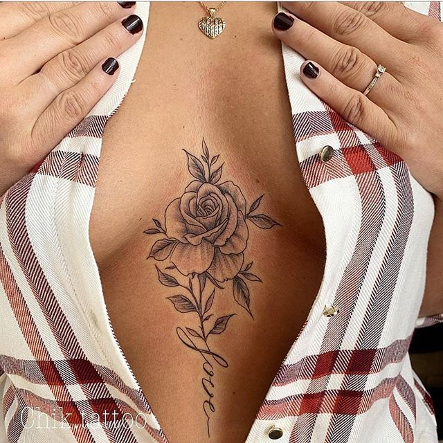 Pin By Tara K On Tattooed Women Chest Tattoos For Women Chest Piece Tattoos Pieces Tattoo