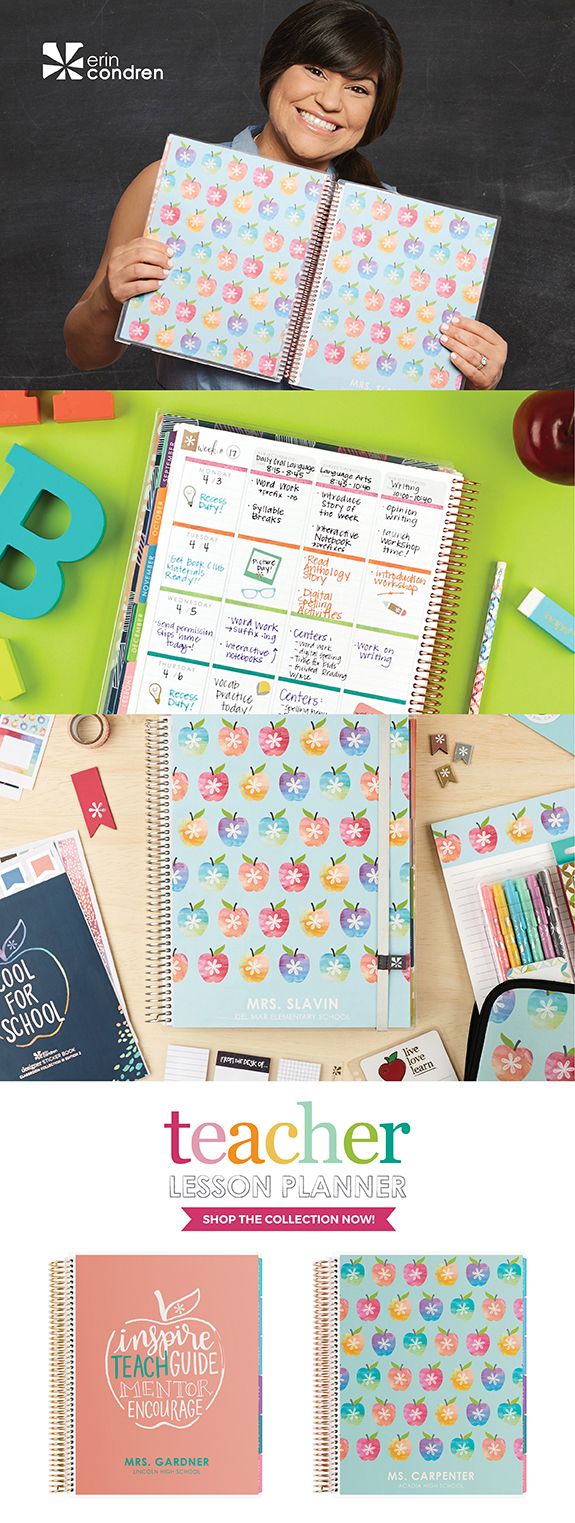 Bring color to the classroom! Simplify and stylize each week with our new Teacher's Lesson Planner. TEACHING TOOLS: - 40 Weeks of Lesson Planning - 12 Month Calendar Spreads With Goals Page Before Each Month - Double-Page Checklists & Reusable Sheet Protectors - Plan for It Pouch & Keep It Together Folder Included - Choose Your Coil: Platinum, Rose Gold or Gold