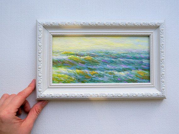Sea Landscape Painting seashore Classical Seascape Original Art Gifts house interior decor wall art ocean cliff salatov Ocean Oil Painting