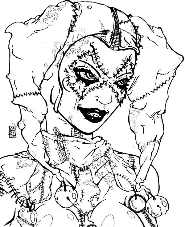 Adult Coloring Page Scary Adult Coloring Page Scary