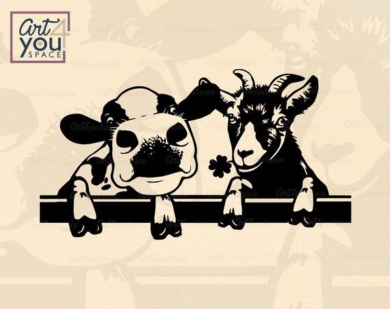 Download Farm Clipart Cricut Svg Goat Cow Chicken Donkey Pig Roster Etsy Animal Clipart Farm Animals Animal Silhouette