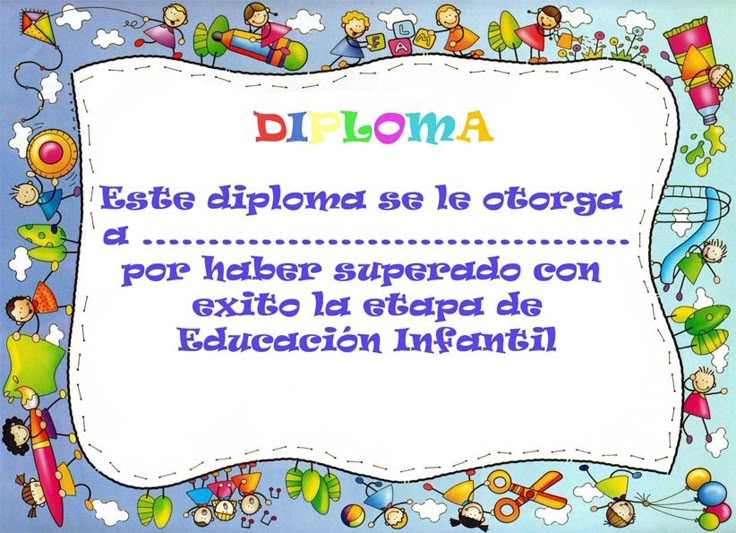 certificados para niños