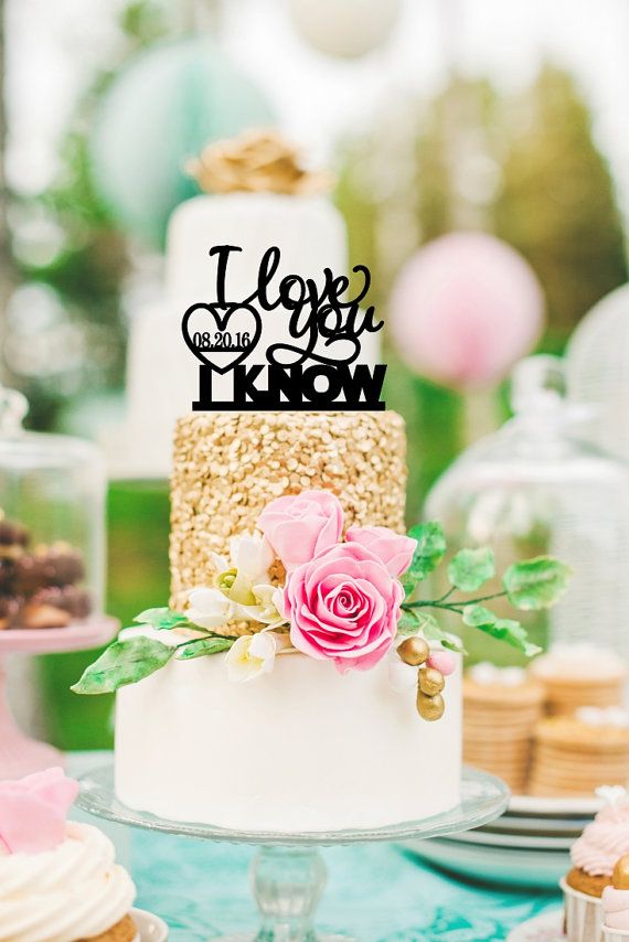 I Love You Cake Topper I Love You Cake Topper