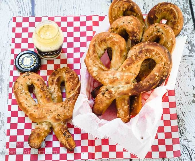 This German Soft Pretzel recipe has that perfect pull when you bite into them and a soft and tender center. These pretzels are so good they don't even need a dipping sauce. | HostessAtHeart.com