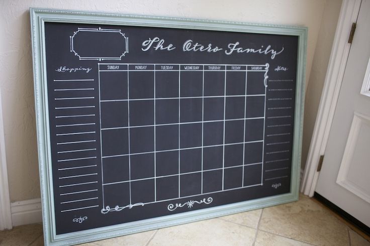 Extra large handpainted 36x52" family chalkboard calendar ... Extra large handpainted 36x52" family chalkboard calendar ...