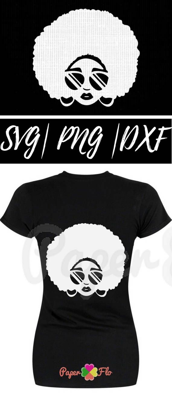 Download SVG Clip Art of African American Woman Afro hair and | Etsy | Silhouette cameo projects vinyl ...
