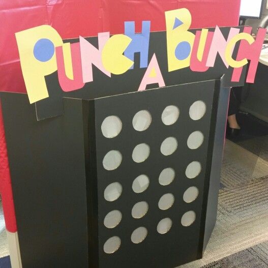 price is right punch a bunch game made out of a project display board tissue