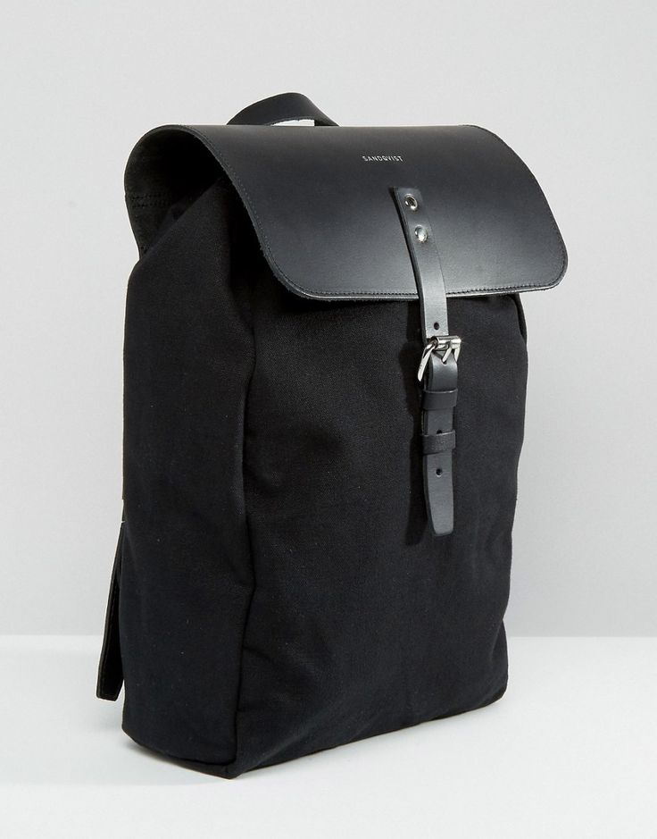 Bild 2 von Sandqvist Alva Schwarzer Rucksack aus Canvas & Leder Bild 2 von Sandqvist Alva Schwarzer Rucksack aus Canvas & Leder