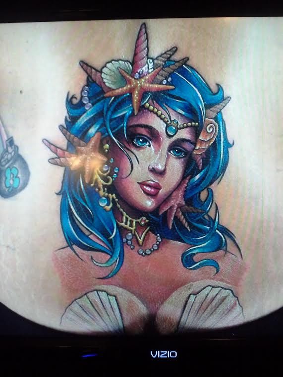 Gorgeous Sea Goddess Tattoo On The Low Back Ink Master Season 6 Gorgeous Sea Goddess Tattoo On The Low Back Ink Master Season 6