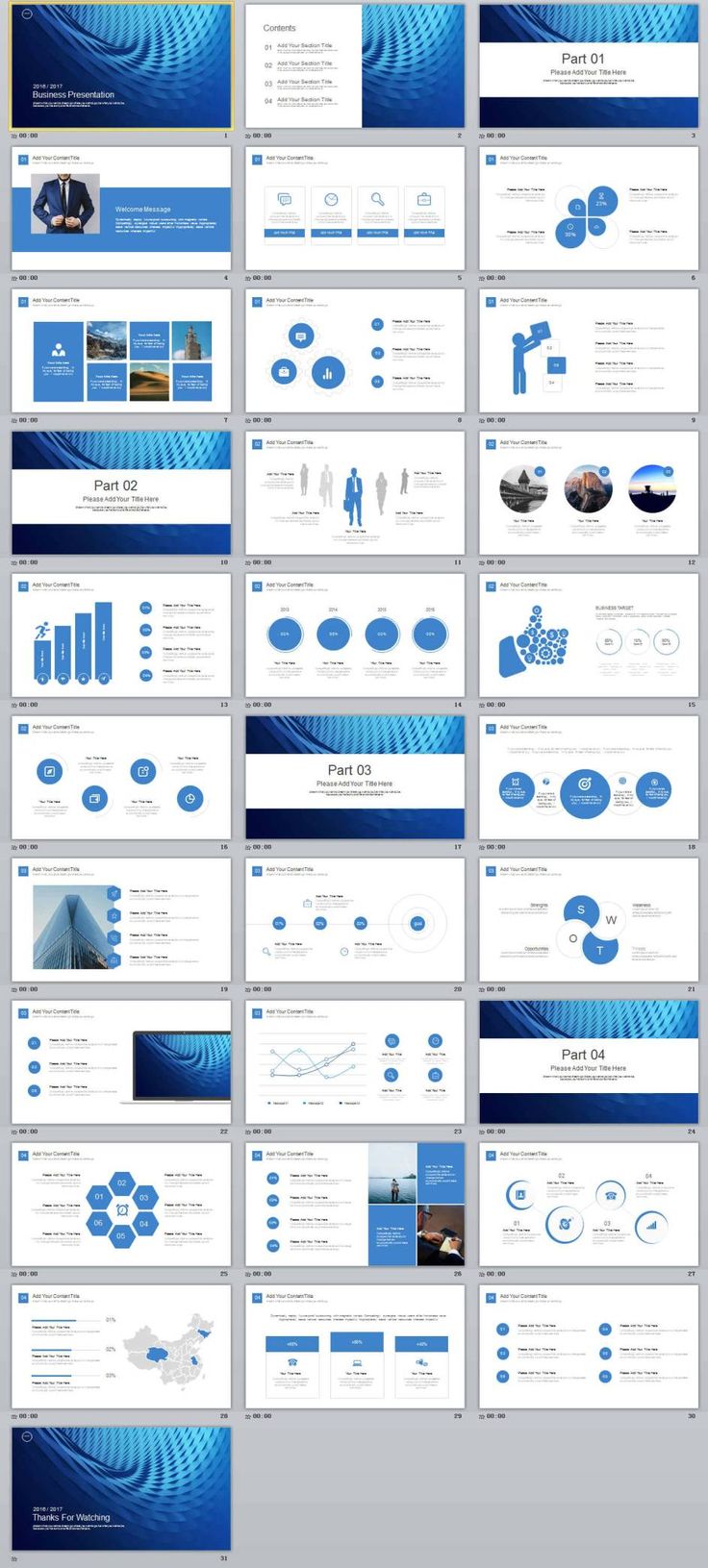 31+ Blue Business Premium Presentation powerpoint Template | PowerPoint Templates and Keynote Templates