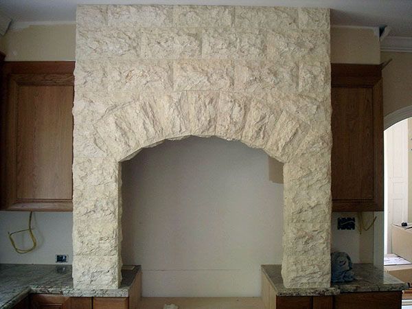 Limestone Tile Fireplace Jerusalem Limestone Kitchen Hood Foster